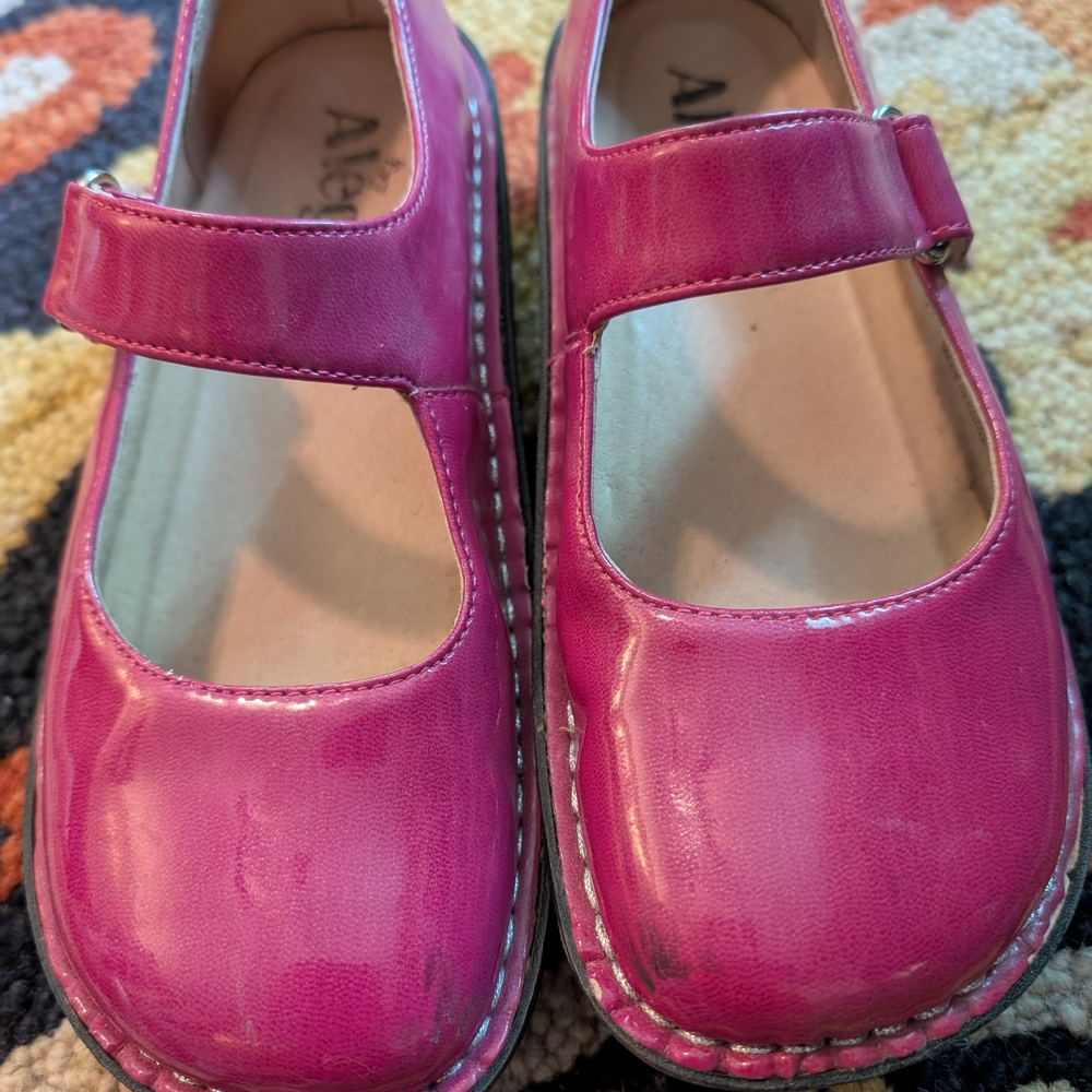 Alegria Pink Dress Shoes with Glossy Finish